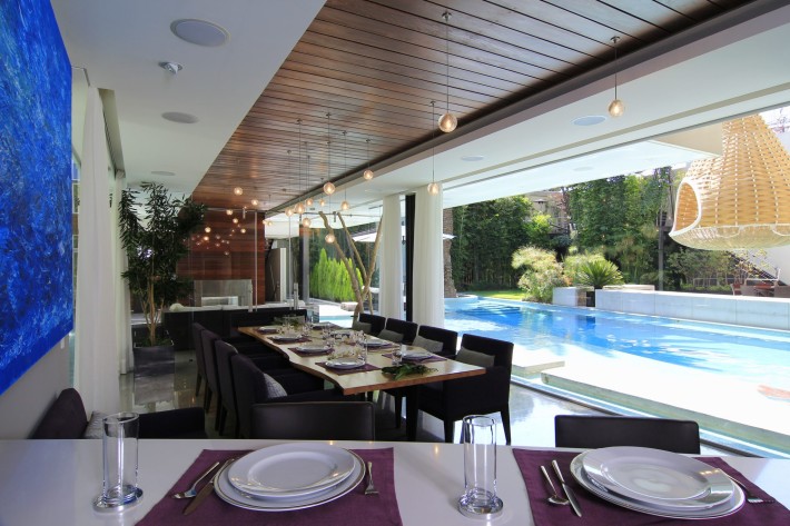 Urban Oasis kitchen and pool, Mexico City, designed by Sage Architecture