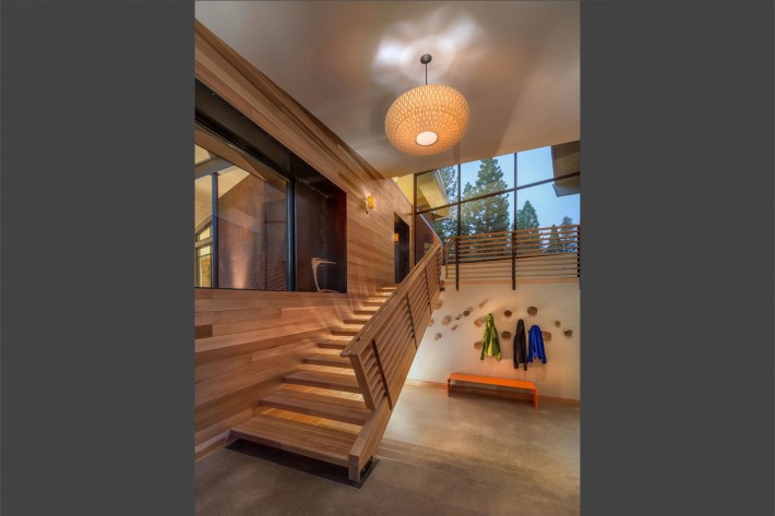 Staircase at Sage Flight House in Truckee, CA by Sage Architecture