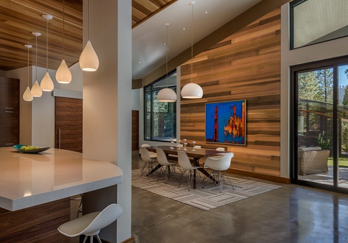 Dining room at Sage Flighthouse, Truckee CA, by Sage Architecture