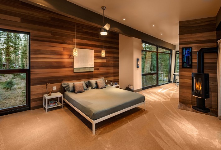 Bedroom In Sage Flight House, Truckee CA by Sage Architecture