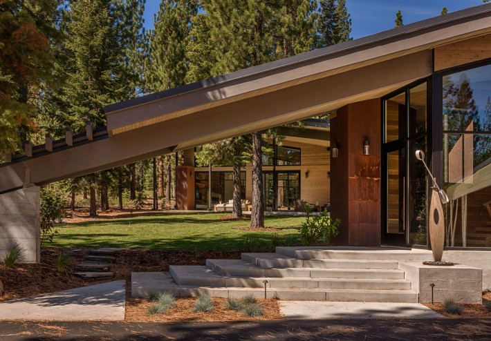 Sage Flight House in Truckee CA with stair case by Sage Architecture